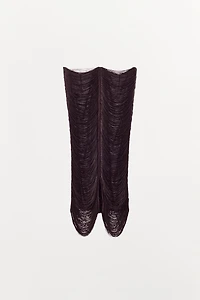 FRINGED MIDI SKIRT
