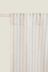 LOW OPACITY MULTICOLORED STRIPED CURTAIN