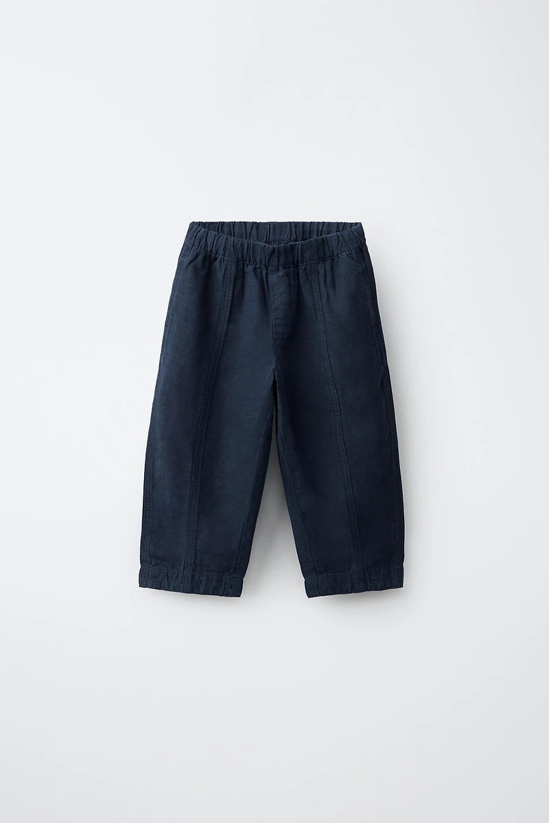 LINEN BAGGY PANTS