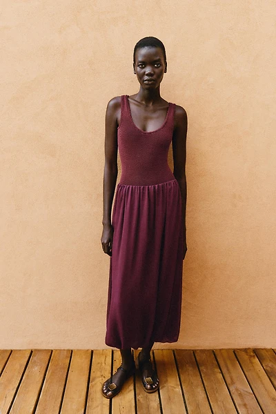 PUFFED MIDI SKIRT