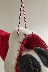 DÉCORATION SAPIN CHIEN FEUTRE NOËL