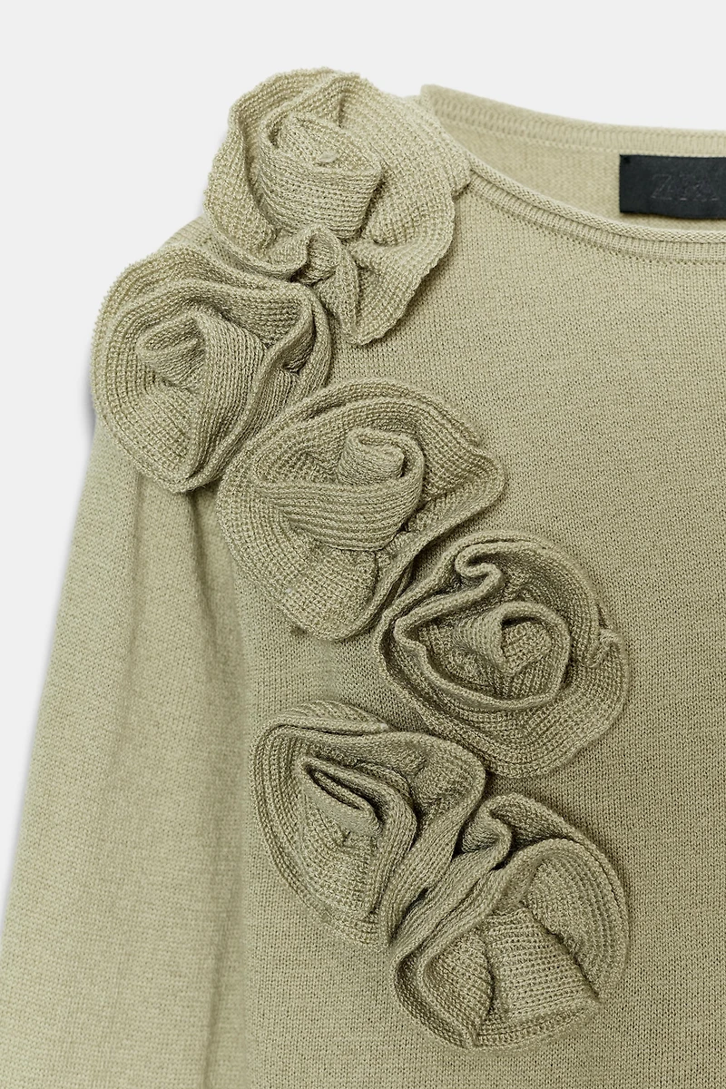 FLORAL WOOL SWEATER