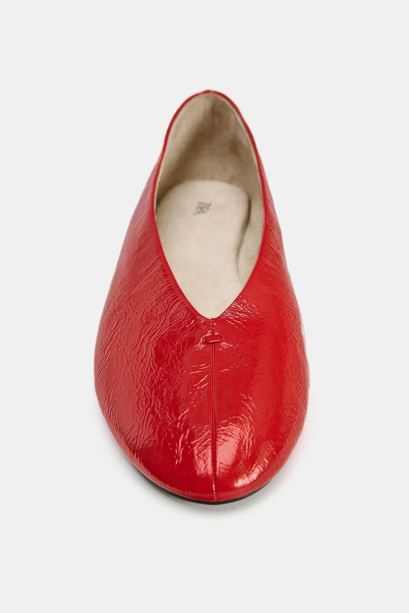 LEATHER BALLET FLATS