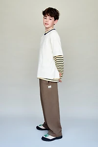 PANTALON EN MOLLETON DROIT INTERLOCK