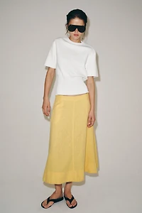 JUPE MI-LONGUE AVEC LIN ZW COLLECTION