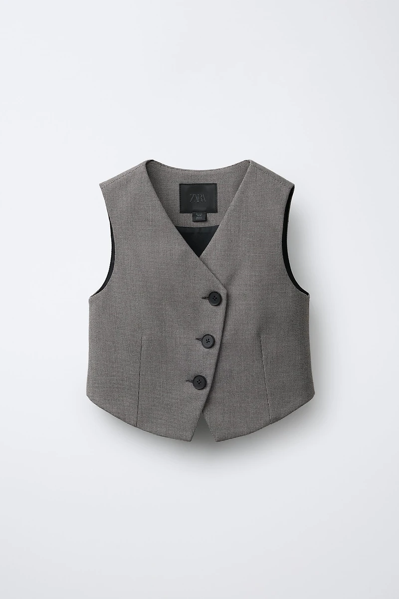 HOUNDSTOOTH TAILORED VEST