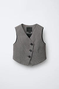 HOUNDSTOOTH TAILORED VEST