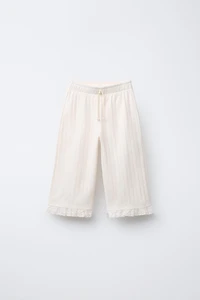 SWISS EMBROIDERED JACQUARD PANTS