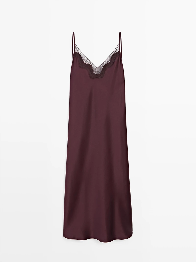 Flowing midi slip dress