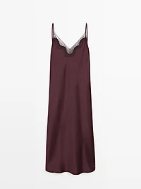Flowing midi slip dress