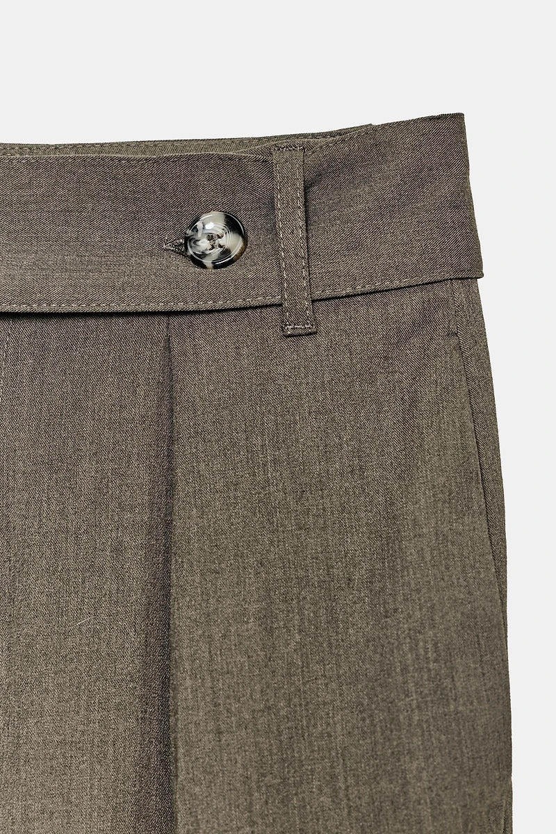 PLEATED BELTED PANTS