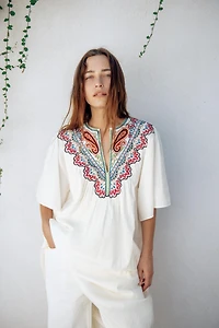ZW COLLECTION EMBROIDERED MIDI DRESS