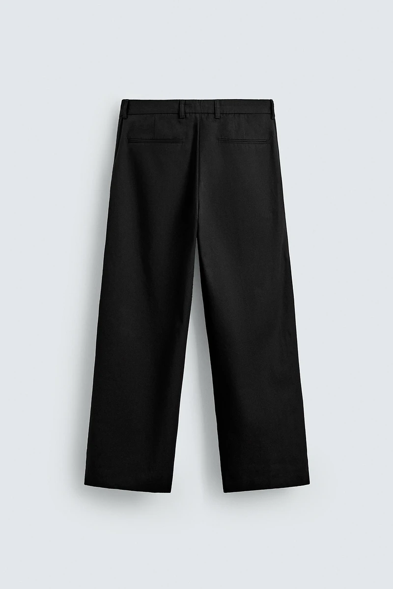 PANTALON COUPE LARGE PLIS