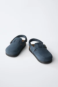 STORIESZ - SPLIT LEATHER CLOGS