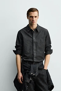 CHEMISE EN JEAN COTON ET LIN
