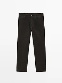 Slim fit corduroy denim trousers