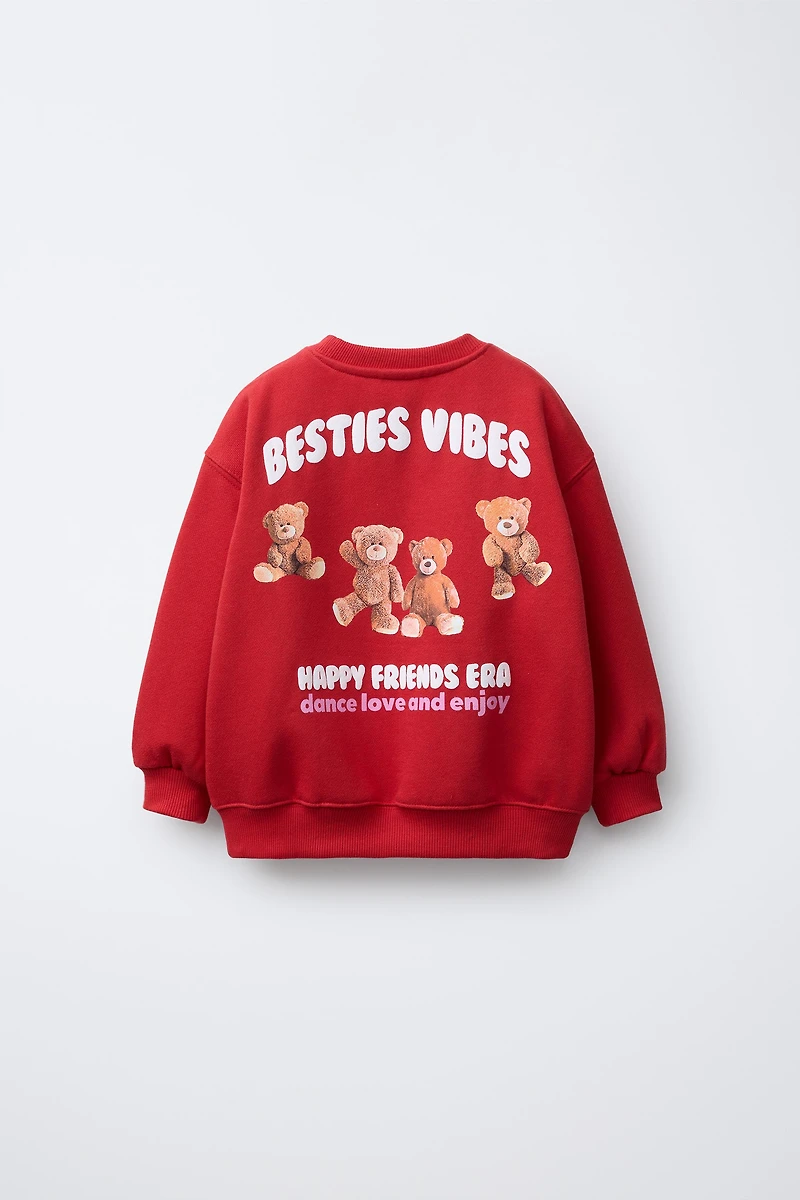 BEAR PRINT SWEATSHIRT