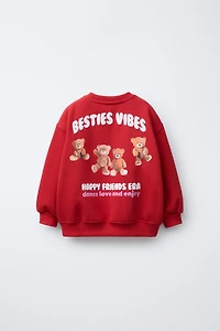 BEAR PRINT SWEATSHIRT