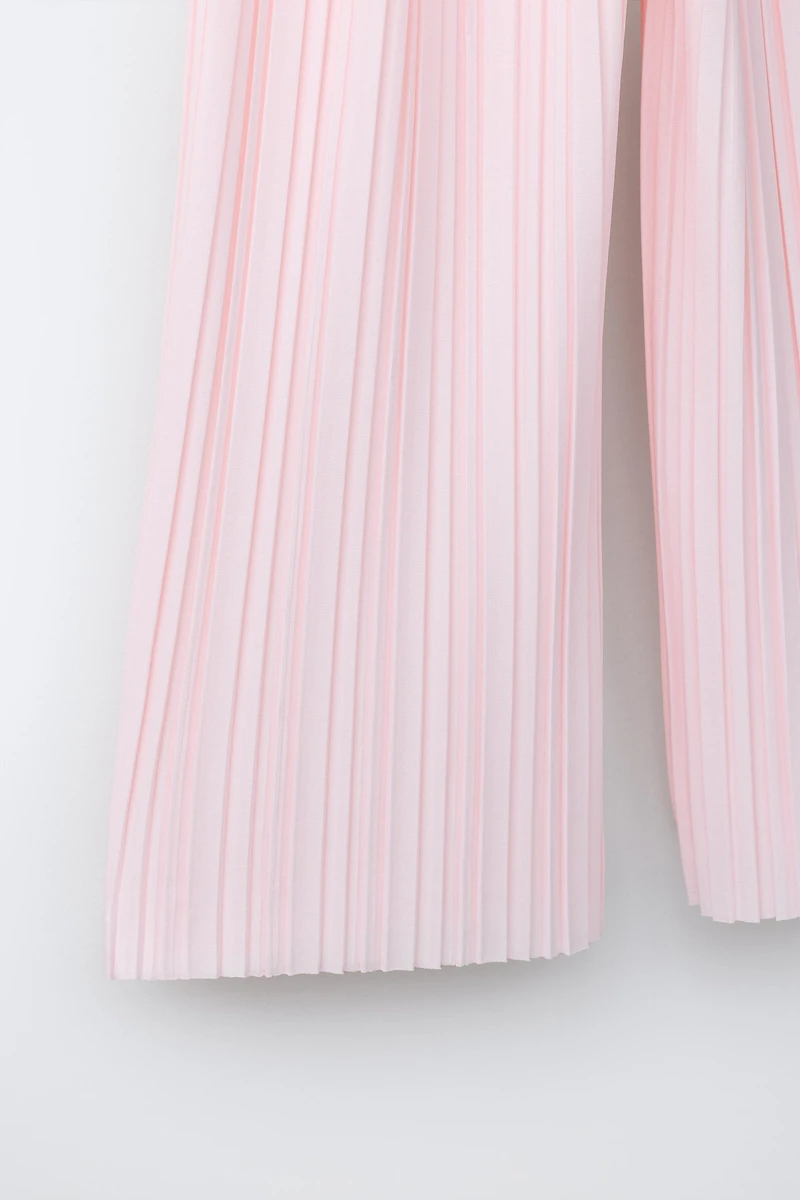 PANTALON PLISSÉ À JAMBES LARGES