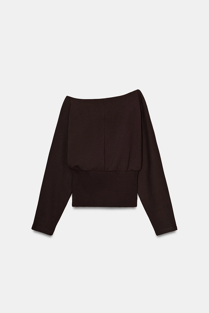 ASYMMETRIC COTTON SWEATSHIRT