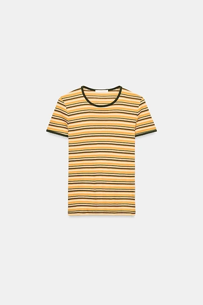 CONTRASTING STRIPED T-SHIRT