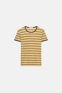 CONTRASTING STRIPED T-SHIRT