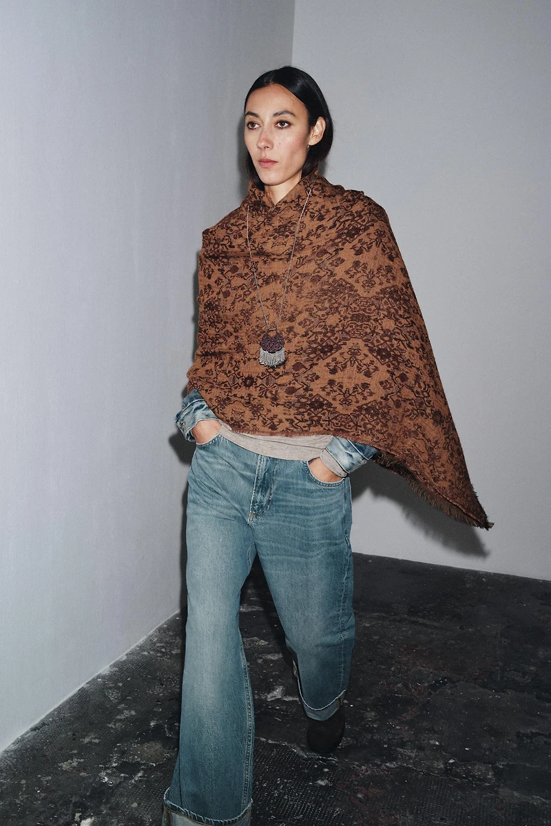WOOL JACQUARD SCARF