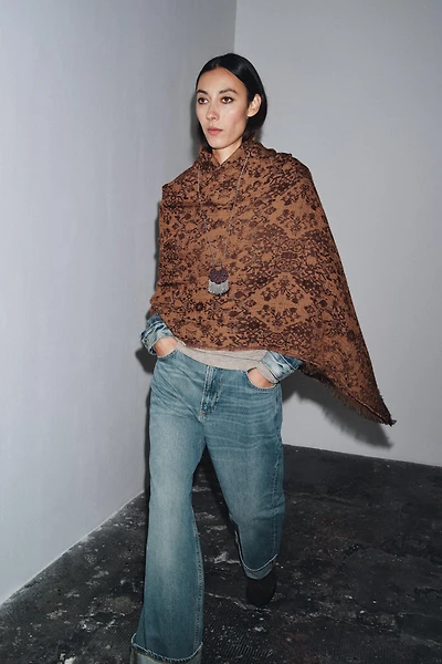 WOOL JACQUARD SCARF