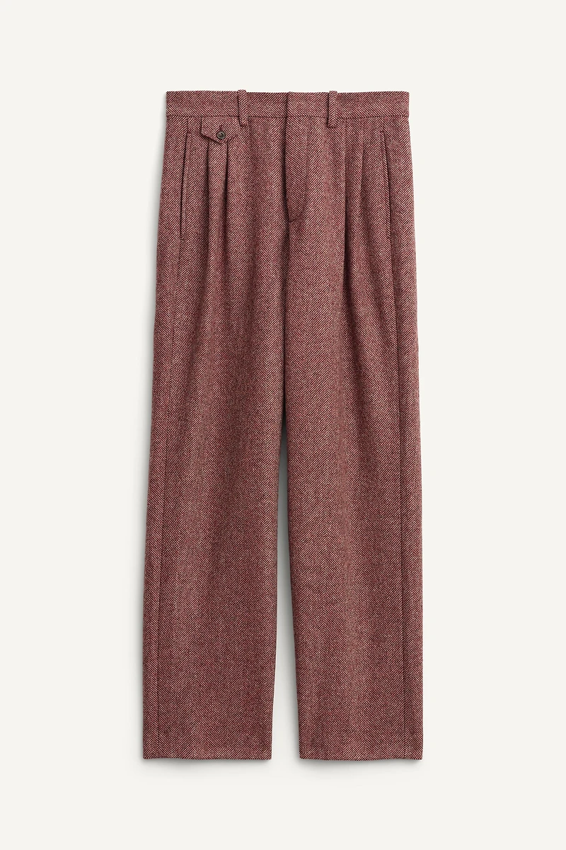 LIMITED EDITION HERRINGBONE WOOL PANTS