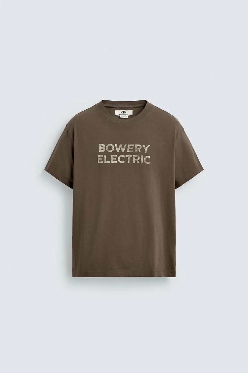 T-SHIRT BOXY FIT INSCRIPTION DÉLAVÉE
