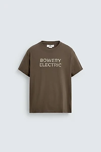 T-SHIRT BOXY FIT INSCRIPTION DÉLAVÉE