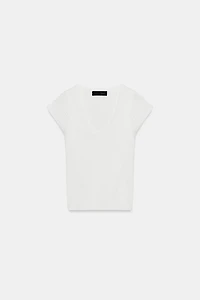 COMBINATION SLEEVE KNIT TOP