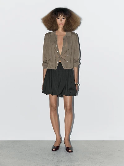 100% wool multi-way knit cardigan - STUDIO