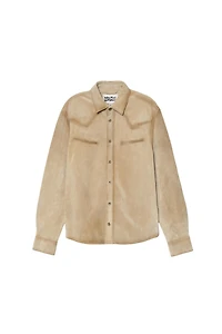 REGULAR FIT SUEDE LEATHER OVERSHIRT