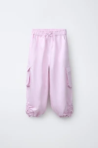 GATHERED BARREL PANTS
