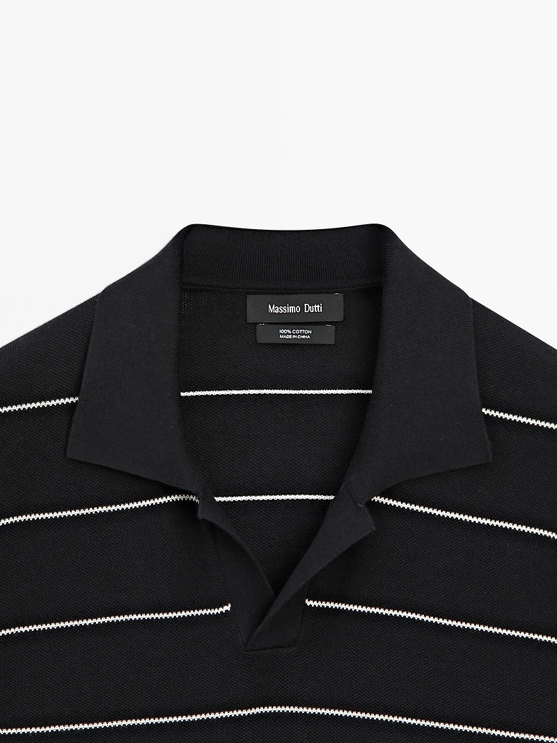Polo rayures manches courtes coton