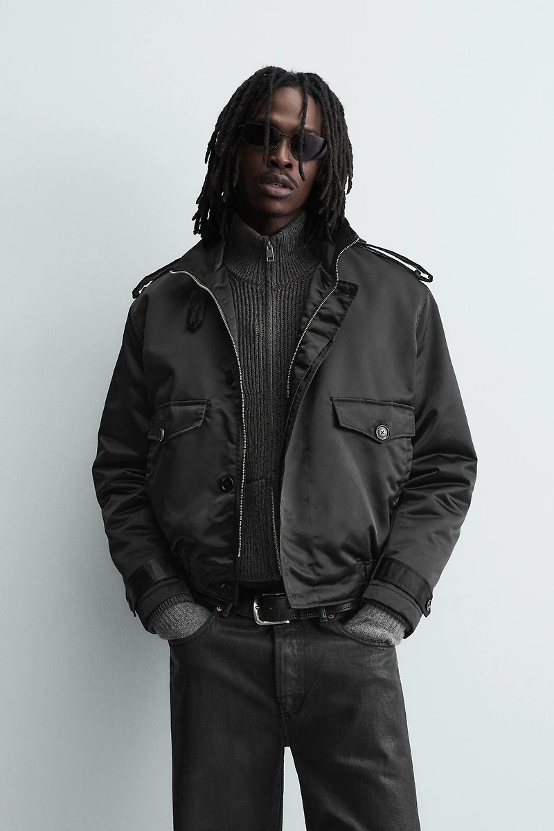 QUILTED TECHNICAL BOMBER JACKET