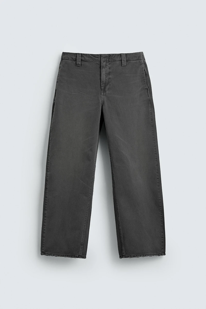 PANTALON CHINO COUPE DÉCONTRACTÉE DÉLAVÉ