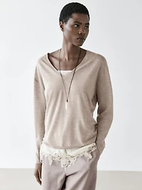 Pull en maille oversize 100 % laine