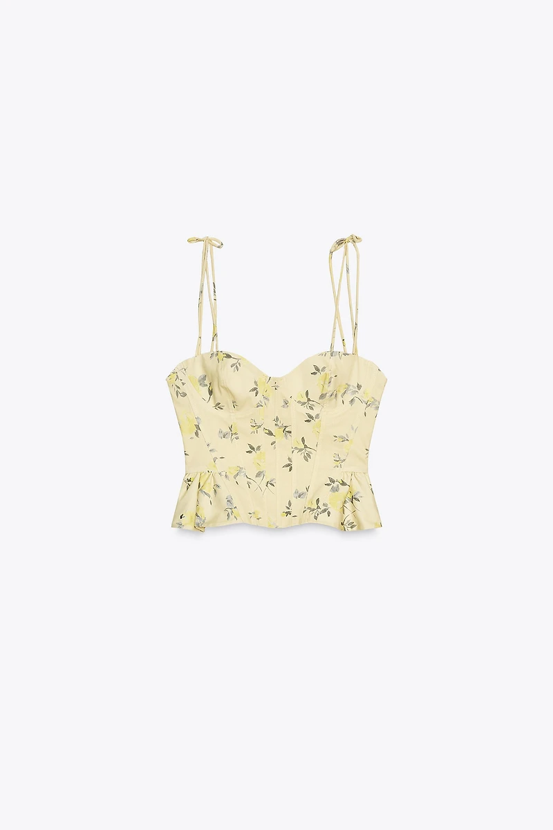 FLORAL POPLIN TOP