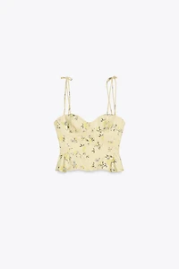 FLORAL POPLIN TOP