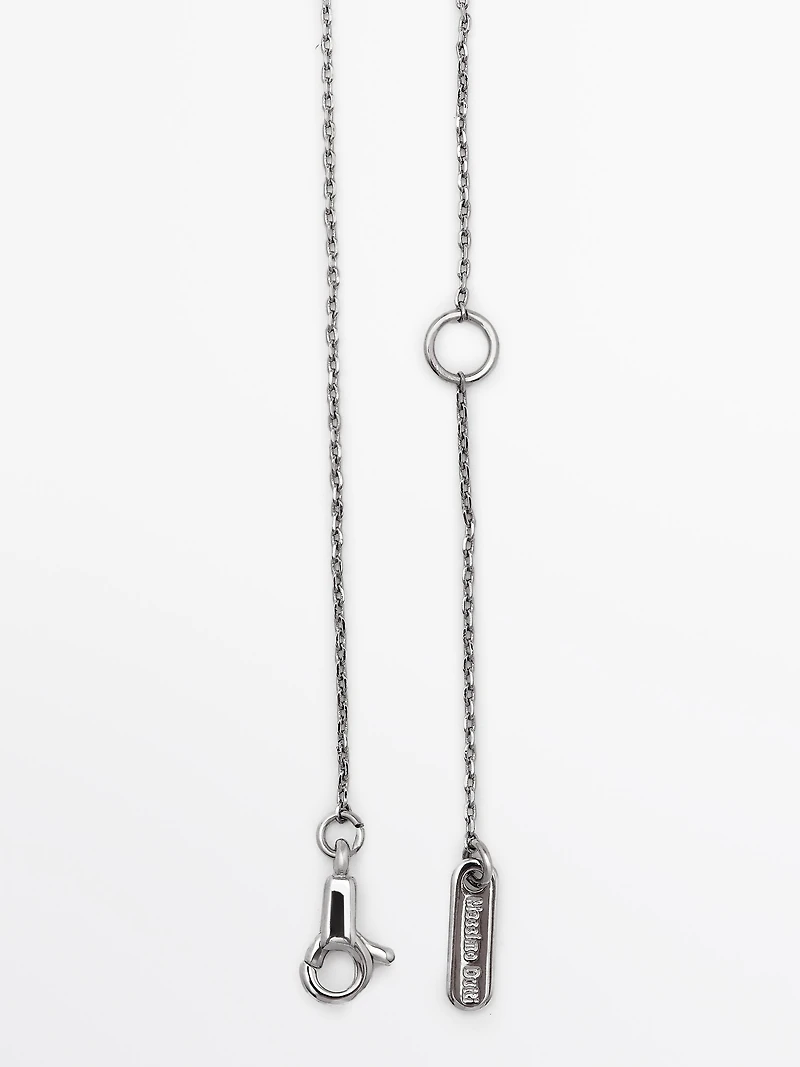 Collier mini pendentif pièce dentelle