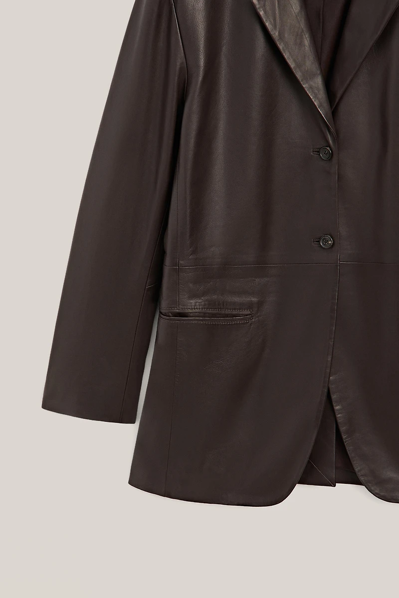 100% nappa leather blazer with pocket details - LIMITED EDITION