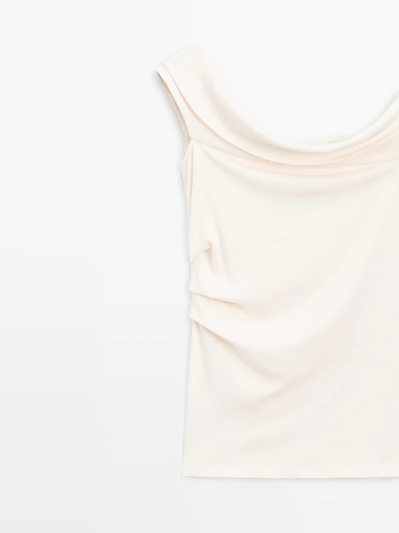 Draped top with knot detail