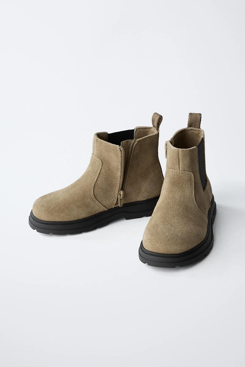 SPLIT LEATHER BOOTS