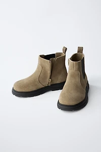 SPLIT LEATHER BOOTS