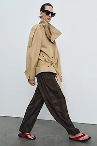 SHORT HIGH NECK TRENCH COAT ZW COLLECTION