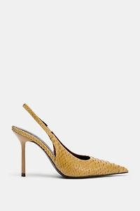 CHAUSSURES À TALONS OUVERTES L'ARRIÈRE AVEC EFFET RELIEF