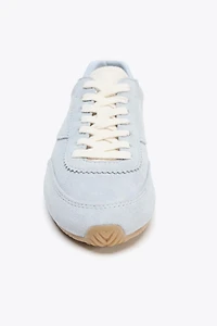 CONTRAST LEATHER SNEAKERS