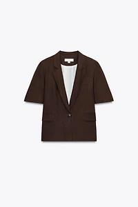 SHORT SLEEVE LINEN BLAZER